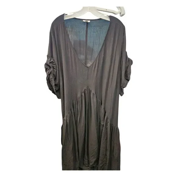 Avenue Black Maxi Dress Womens Size 4X Plus Size Short Sleeve - Picture 5 of 10